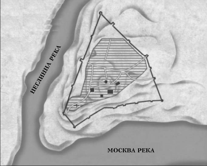 Московский детинец-кремль.13—14 вв.
